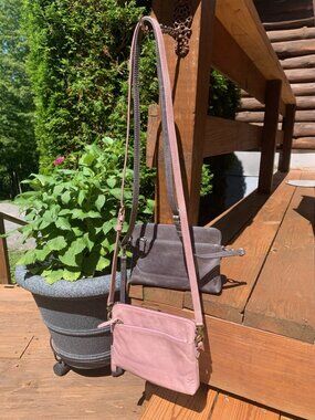 Frye Melissa pink lilac Melissa crossbody wristlet bag $178